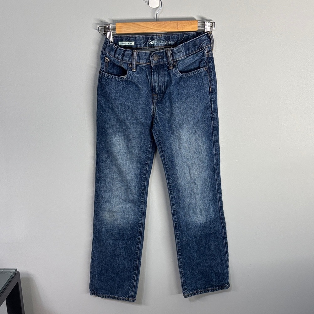 GAP kids 1969 jeans boys size 10 blue adjustable waist 100% cotton
